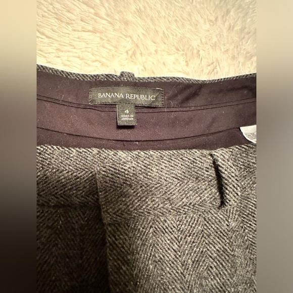 Banana Republic High-Rise Wide-Leg Italian Herringbone Pants - Picture 5 of 7